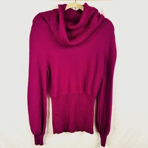 Patagonia Pullover Sweater Women Purple Size Large Turtle/Cowl Neck Long Sleeves